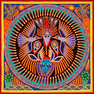Huichol Yarn Painting Print • L - 183 - Huichol Arts
