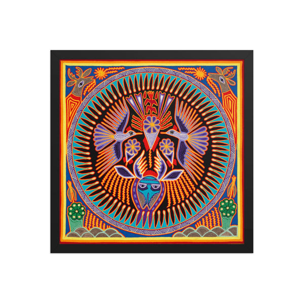 Huichol Yarn Painting Print • L - 183 - Huichol Arts