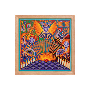 Huichol Yarn Painting Print • L - 184 - Huichol Arts