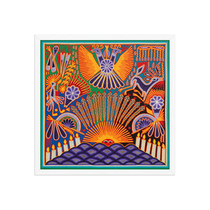 Huichol Yarn Painting Print • L - 184 - Huichol Arts