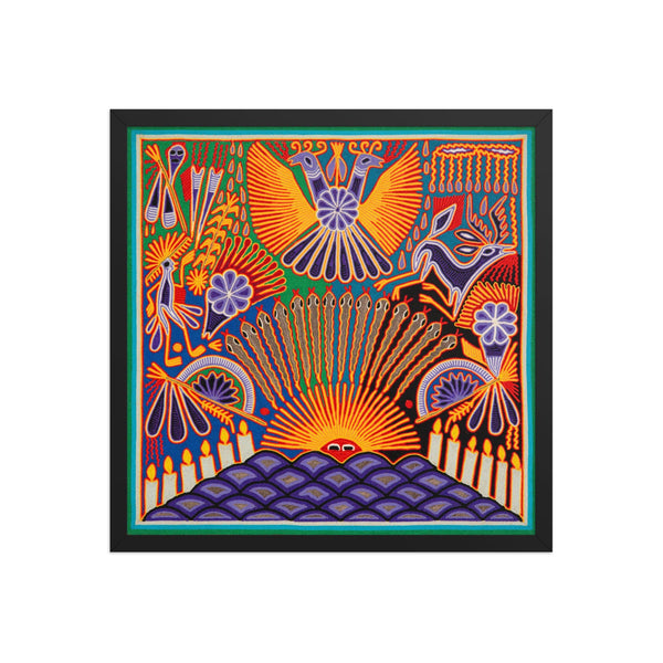 Huichol Yarn Painting Print • L - 184 - Huichol Arts