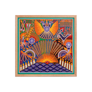 Huichol Yarn Painting Print • L - 184 - Huichol Arts