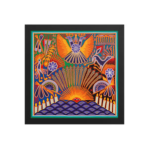 Huichol Yarn Painting Print • L - 184 - Huichol Arts