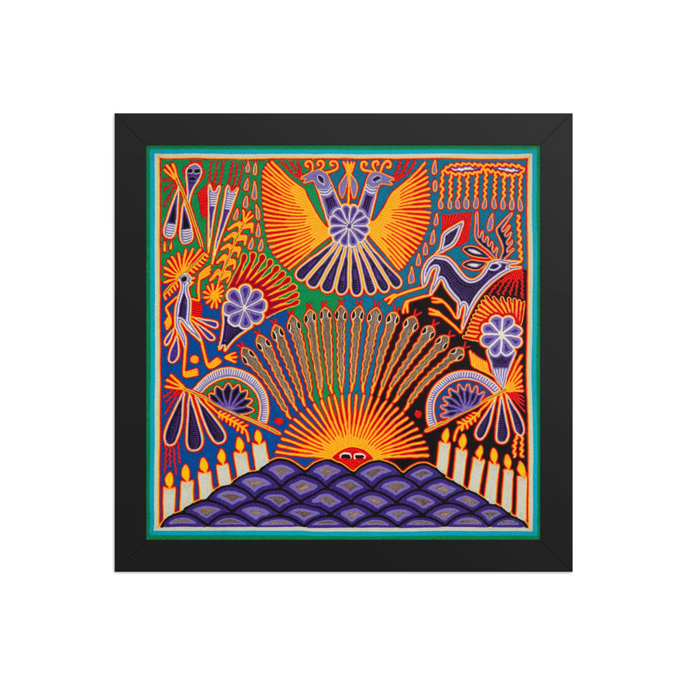 Huichol Yarn Painting Print • L - 184 - Huichol Arts