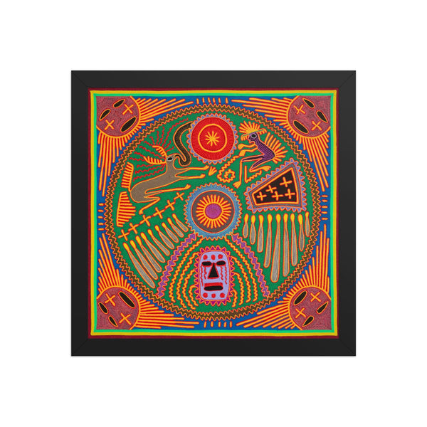 Huichol Yarn Painting Print • L - 186 - Huichol Arts