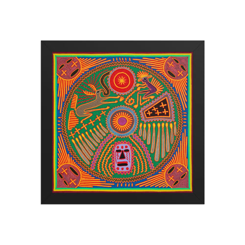 Huichol Yarn Painting Print • L - 186 - Huichol Arts