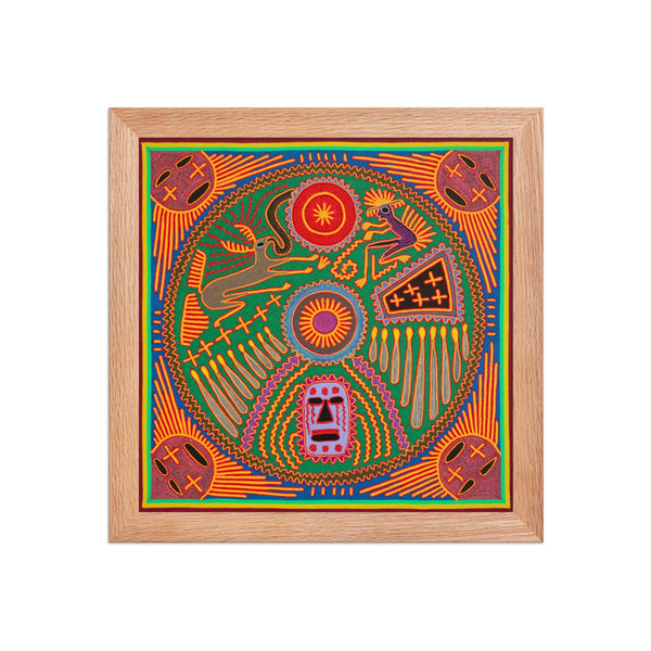 Huichol Yarn Painting Print • L - 186 - Huichol Arts