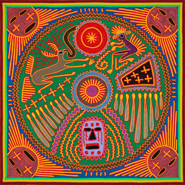 Huichol Yarn Painting Print • L - 186 - Huichol Arts