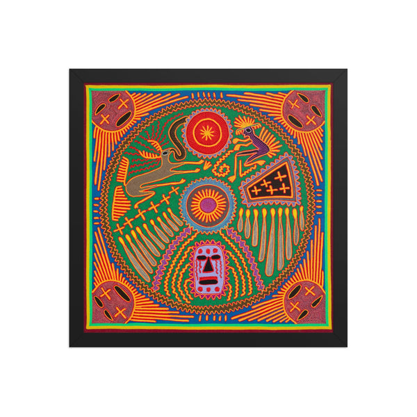 Huichol Yarn Painting Print • L - 186 - Huichol Arts