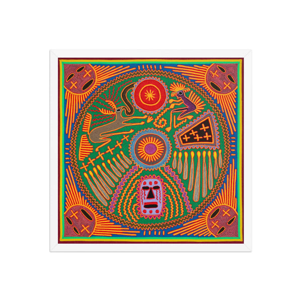 Huichol Yarn Painting Print • L - 186 - Huichol Arts