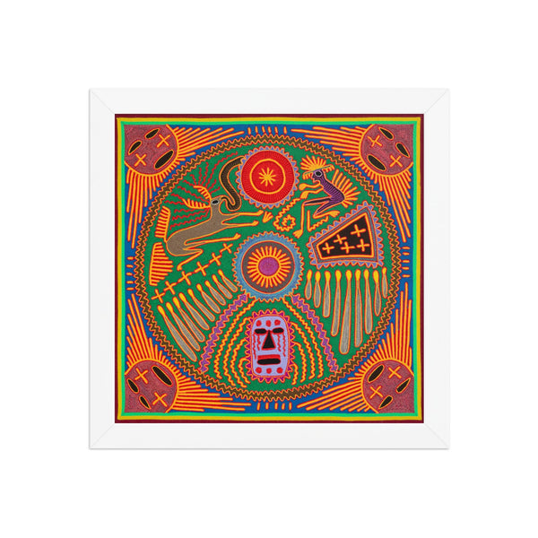 Huichol Yarn Painting Print • L - 186 - Huichol Arts