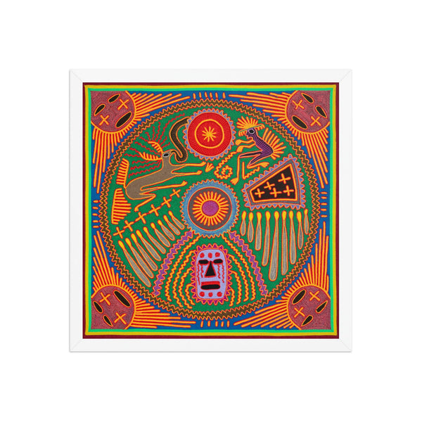 Huichol Yarn Painting Print • L - 186 - Huichol Arts