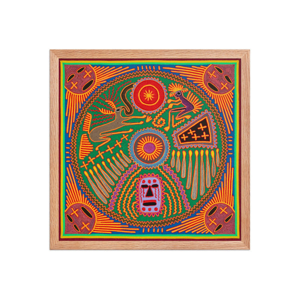 Huichol Yarn Painting Print • L - 186 - Huichol Arts