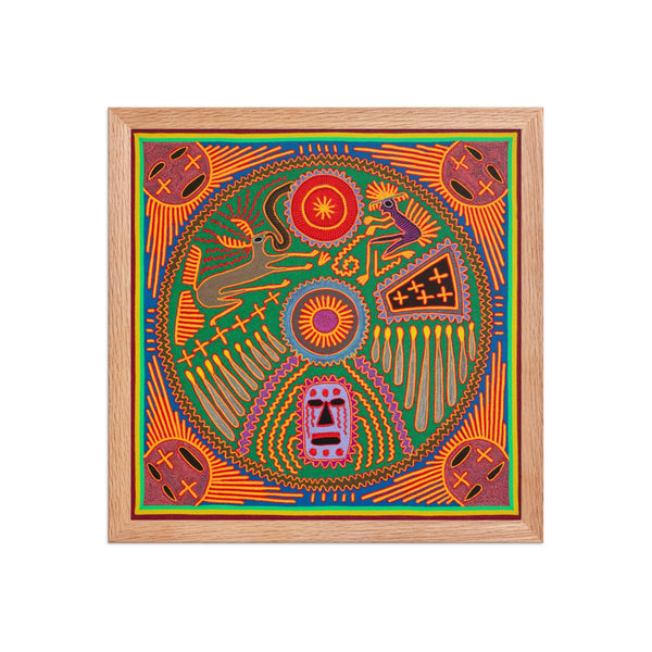 Huichol Yarn Painting Print • L - 186 - Huichol Arts