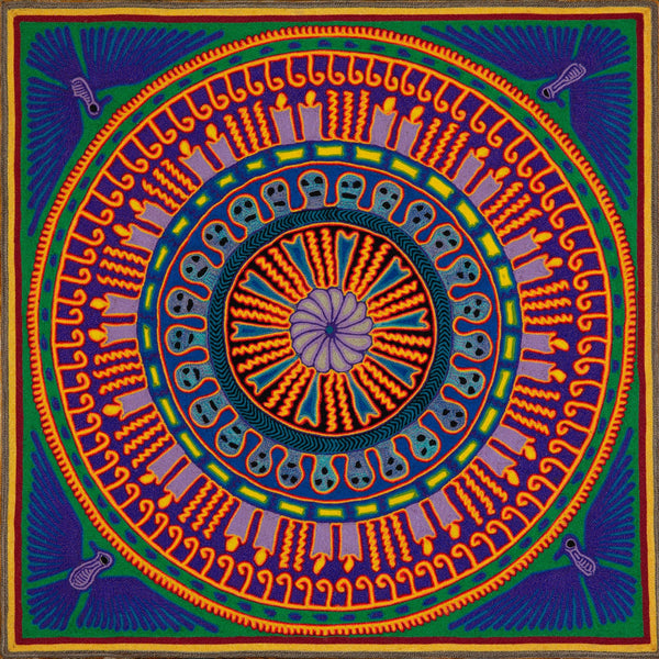 Huichol Yarn Painting Print • L - 187 - Huichol Arts