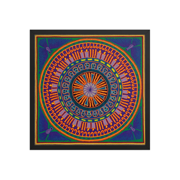 Huichol Yarn Painting Print • L - 187 - Huichol Arts