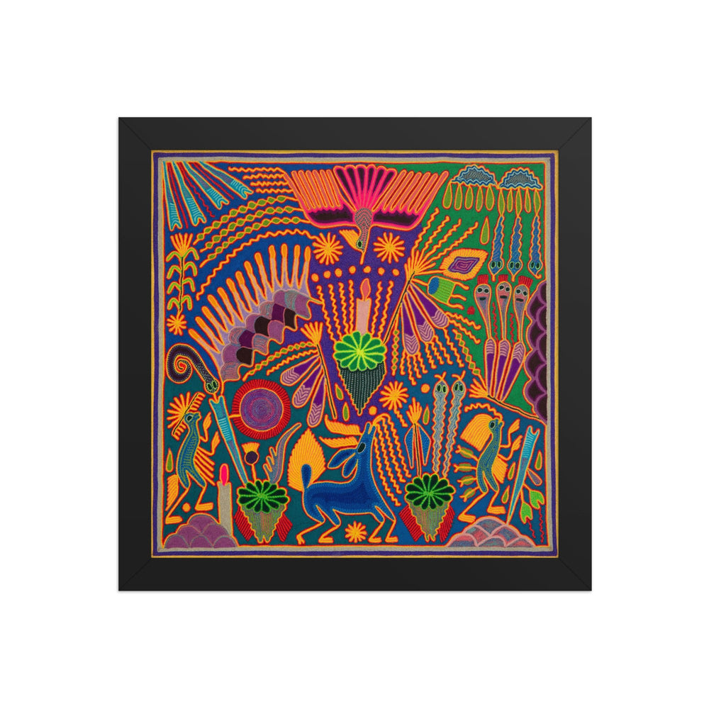 Huichol Yarn Painting Print • L - 188 - Huichol Arts