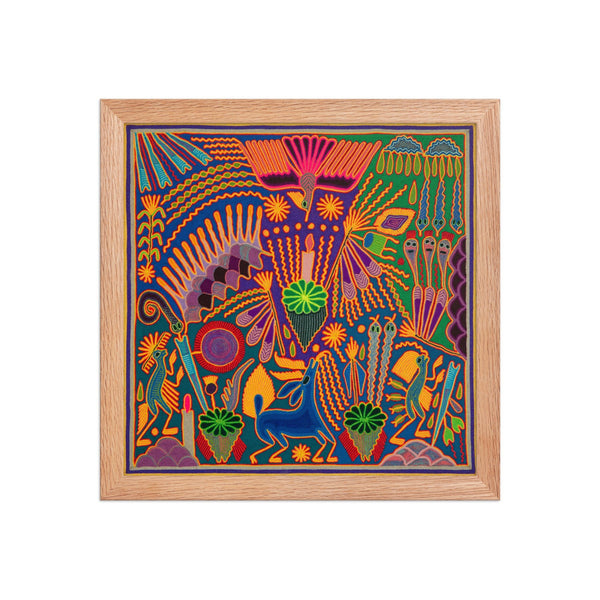 Huichol Yarn Painting Print • L - 188 - Huichol Arts