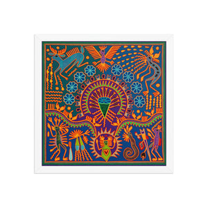 Huichol Yarn Painting Print • L - 189 - Huichol Arts