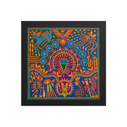 Huichol Yarn Painting Print • L - 189 - Huichol Arts