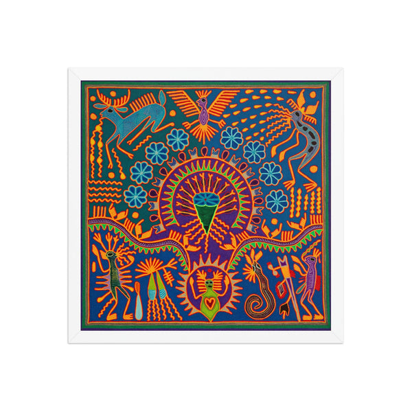 Huichol Yarn Painting Print • L - 189 - Huichol Arts
