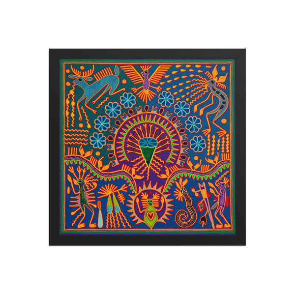 Huichol Yarn Painting Print • L - 189 - Huichol Arts