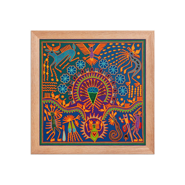 Huichol Yarn Painting Print • L - 189 - Huichol Arts