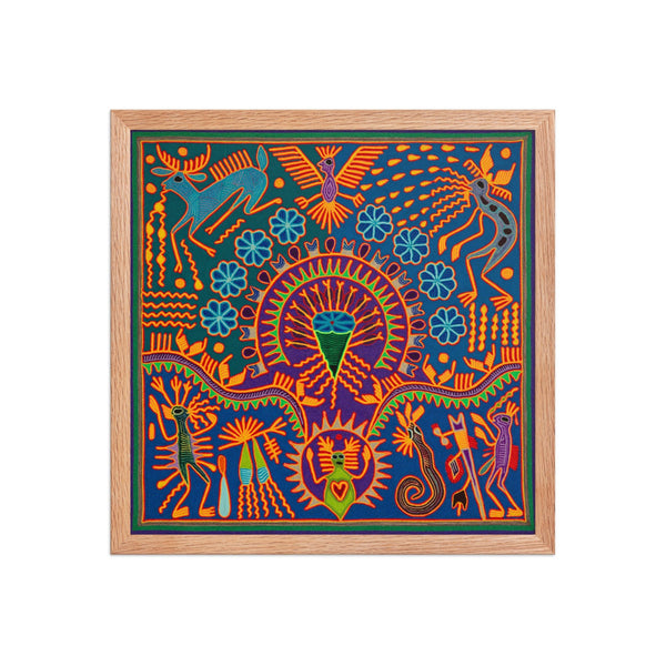 Huichol Yarn Painting Print • L - 189 - Huichol Arts