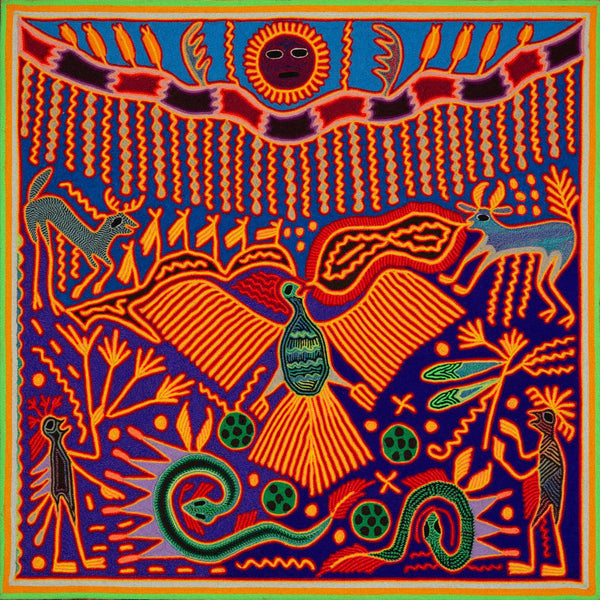 Huichol Yarn Painting Print • L - 190 - Huichol Arts