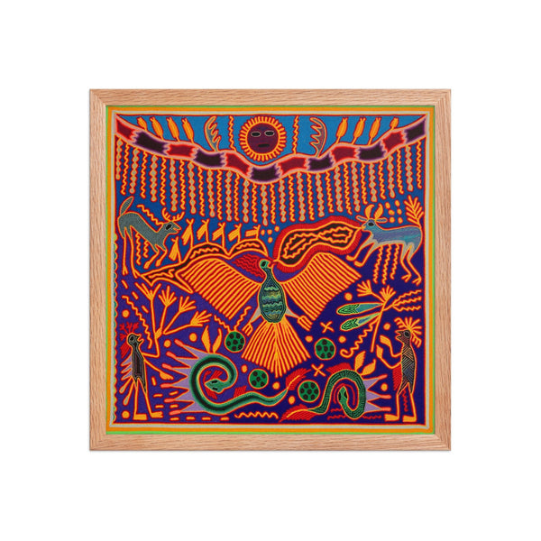 Huichol Yarn Painting Print • L - 190 - Huichol Arts