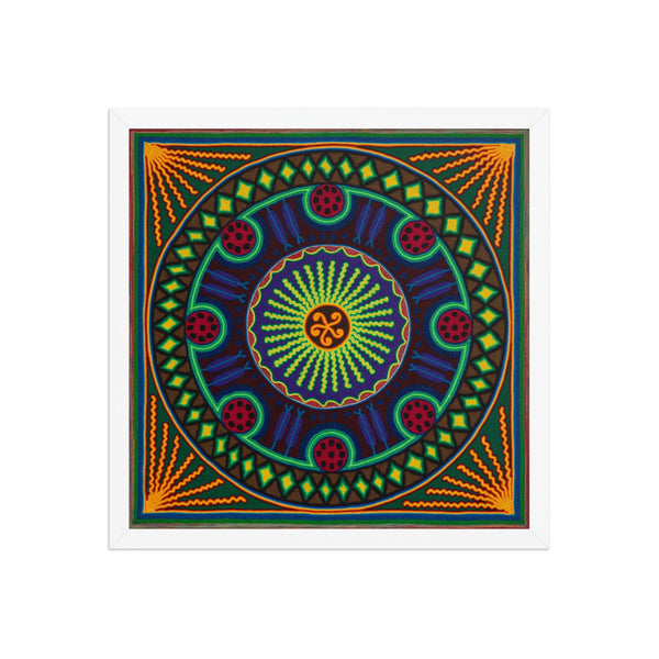 Huichol Yarn Painting Print • L - 191 - Huichol Arts