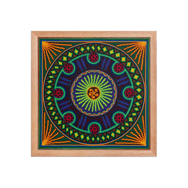Huichol Yarn Painting Print • L - 191 - Huichol Arts