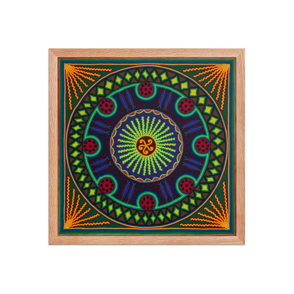 Huichol Yarn Painting Print • L - 191 - Huichol Arts