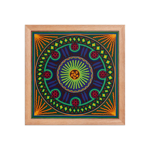 Huichol Yarn Painting Print • L - 191 - Huichol Arts