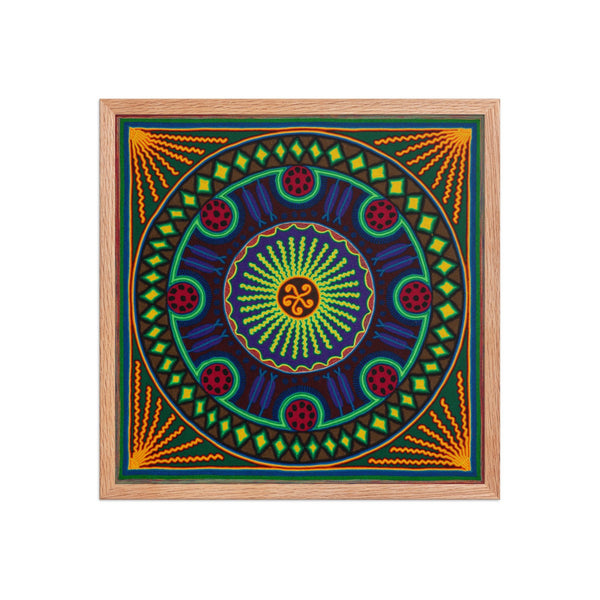 Huichol Yarn Painting Print • L - 191 - Huichol Arts