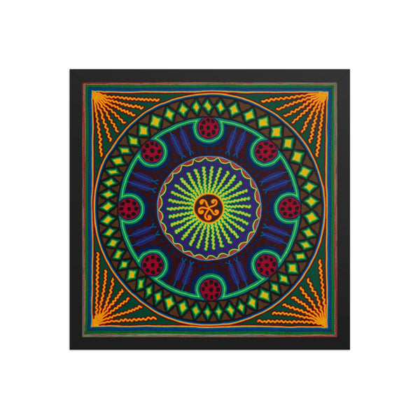 Huichol Yarn Painting Print • L - 191 - Huichol Arts