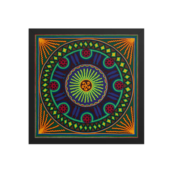 Huichol Yarn Painting Print • L - 191 - Huichol Arts