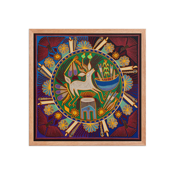 Huichol Yarn Painting Print • L - 192 - Huichol Arts