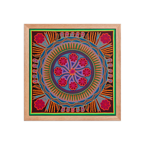 Huichol Yarn Painting Print • L - 193 - Huichol Arts