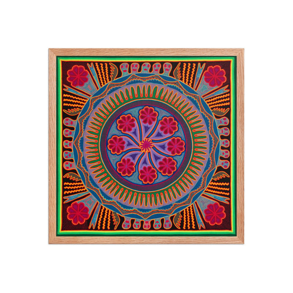 Huichol Yarn Painting Print • L - 193 - Huichol Arts