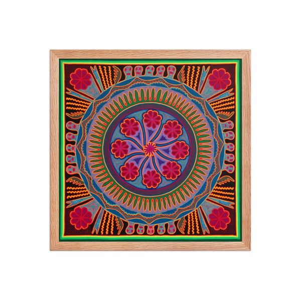 Huichol Yarn Painting Print • L - 193 - Huichol Arts