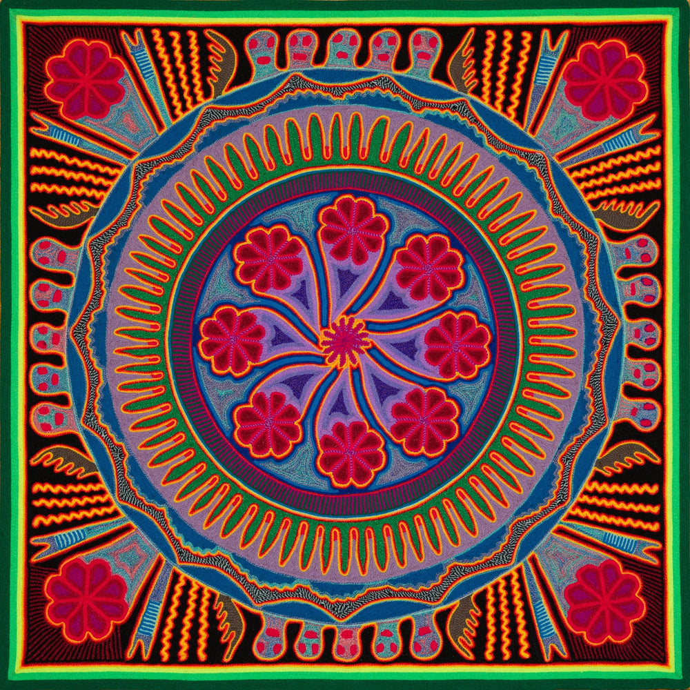 Huichol Yarn Painting Print • L - 193 - Huichol Arts