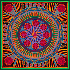 Huichol Yarn Painting Print • L - 193 - Huichol Arts