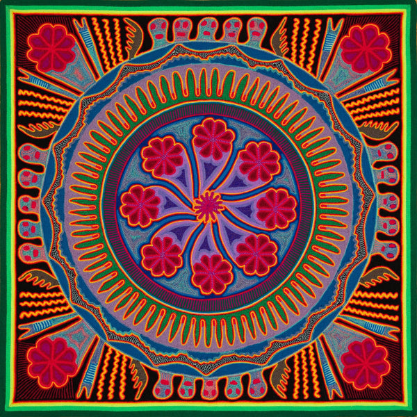 Huichol Yarn Painting Print • L - 193 - Huichol Arts