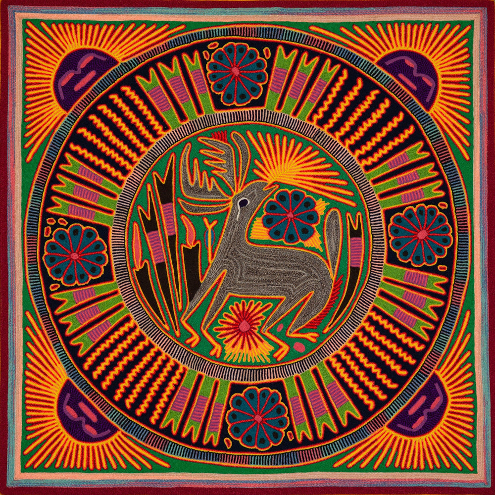 Huichol Yarn Painting Print • L - 195 - Huichol Arts