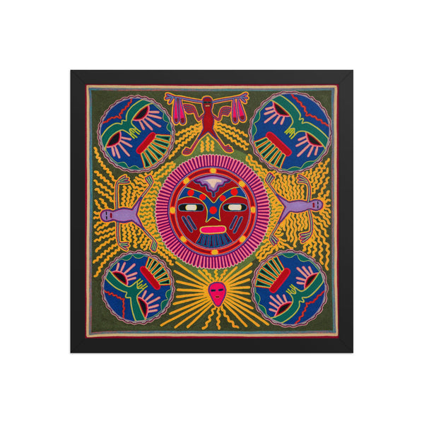 Huichol Yarn Painting Print • L - 196 - Huichol Arts