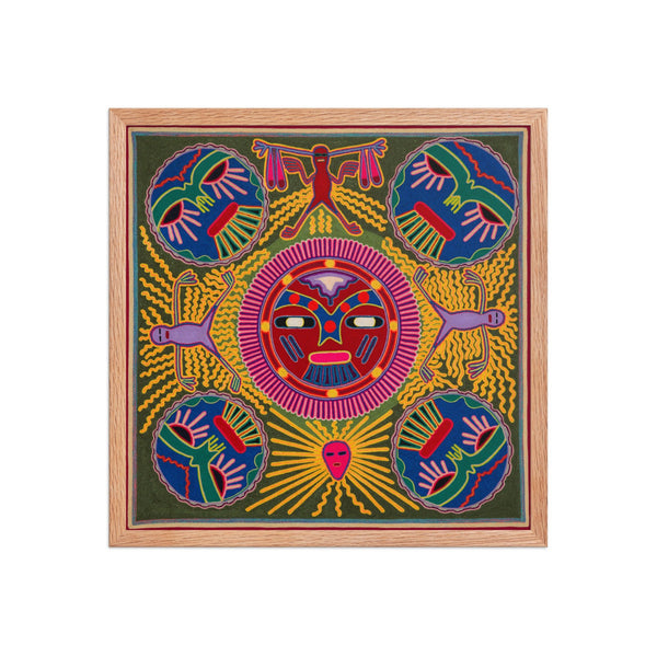 Huichol Yarn Painting Print • L - 196 - Huichol Arts