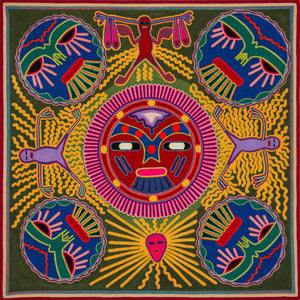 Huichol Yarn Painting Print • L - 196 - Huichol Arts