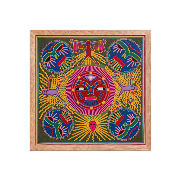 Huichol Yarn Painting Print • L - 196 - Huichol Arts