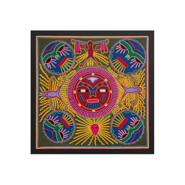 Huichol Yarn Painting Print • L - 196 - Huichol Arts